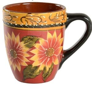 Pier 1 Imports sunflower collection ceramic coffee mug